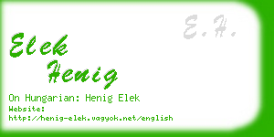 elek henig business card